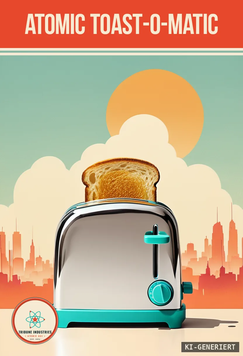 Atomic Toast-O-Matic — Werbebild im Stil der 1950er
