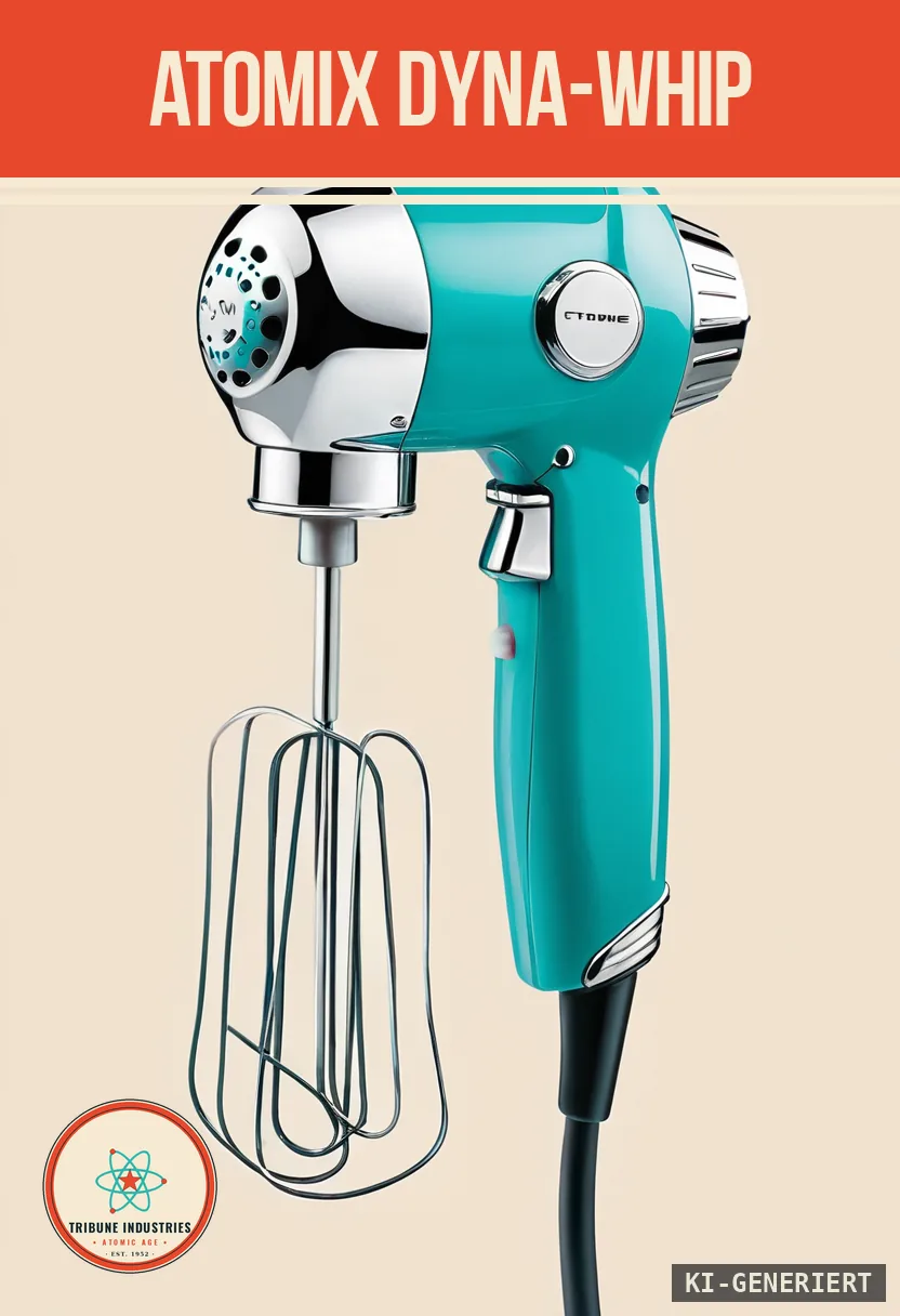 Atomix Dyna-Whip — Werbebild im Stil der 1950er