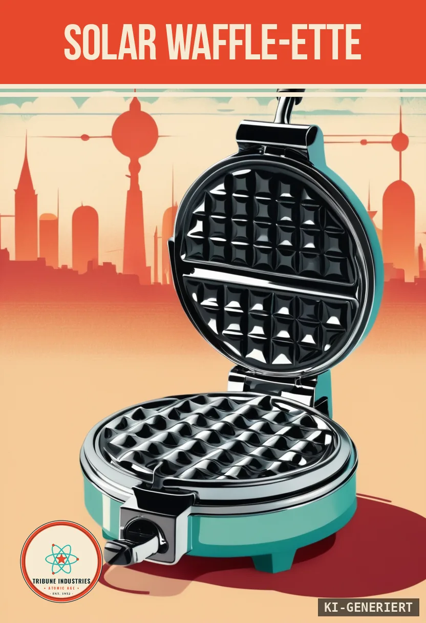 Solar Waffle-Ette — Werbebild im Stil der 1950er