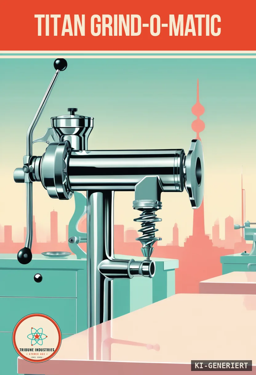 Titan Grind-O-Matic — Werbebild im Stil der 1950er