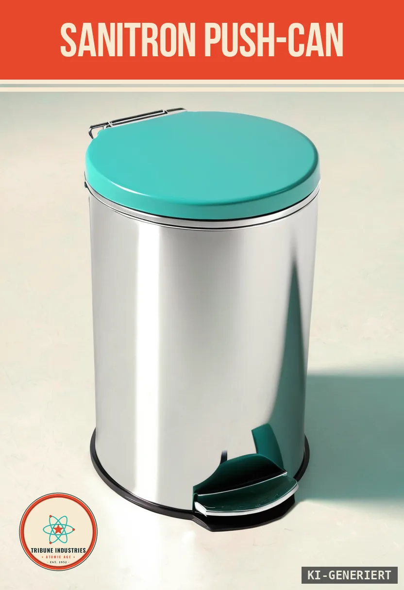 Sanitron Push-Can — Werbebild im Stil der 1950er