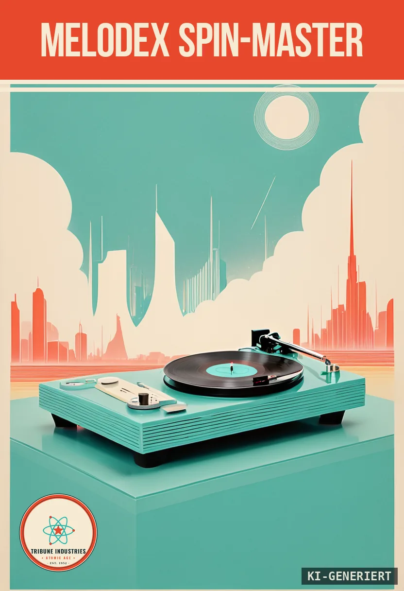 Melodex Spin-Master — Werbebild im Stil der 1950er