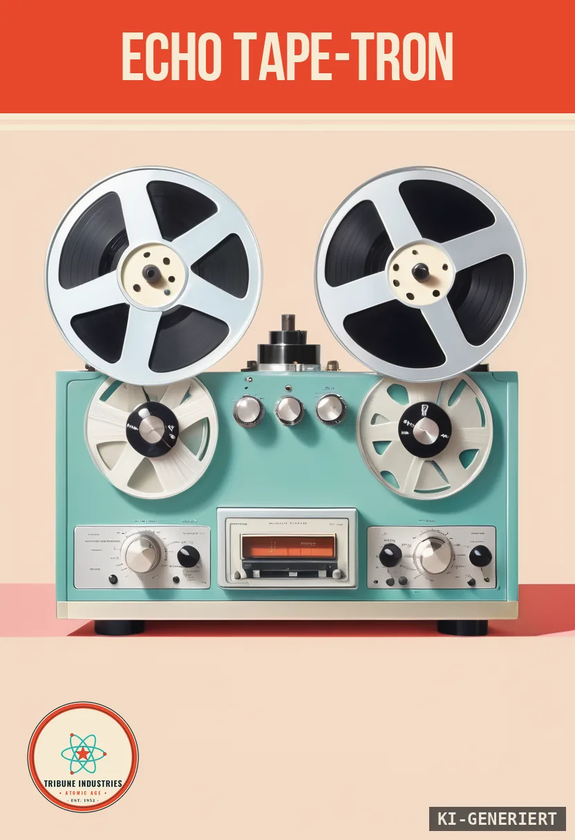 Echo Tape-Tron — Werbebild im Stil der 1950er
