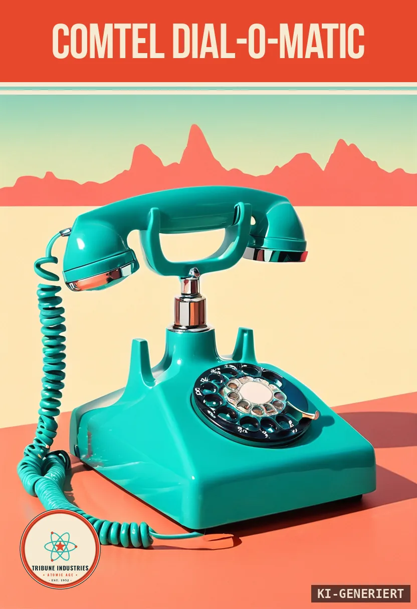 Comtel Dial-O-Matic — Werbebild im Stil der 1950er