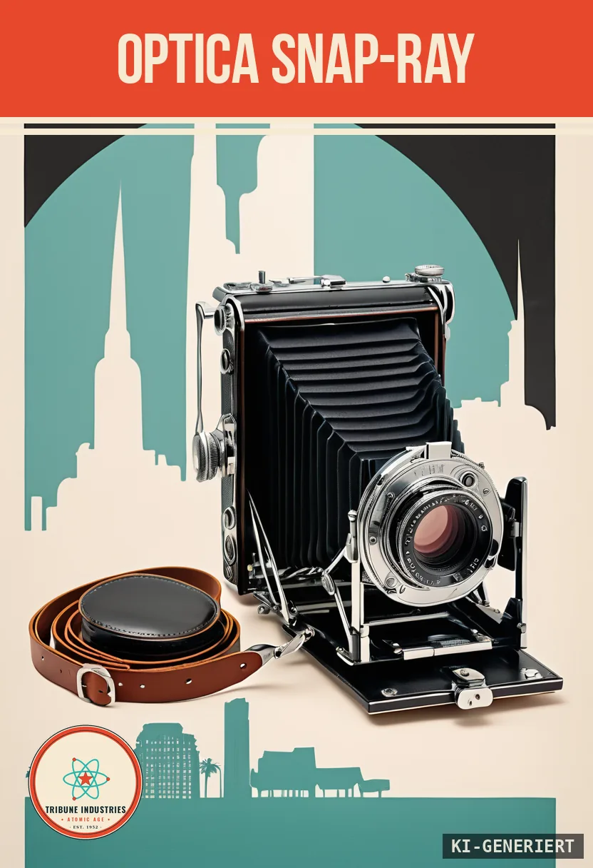 Optica Snap-Ray — Werbebild im Stil der 1950er