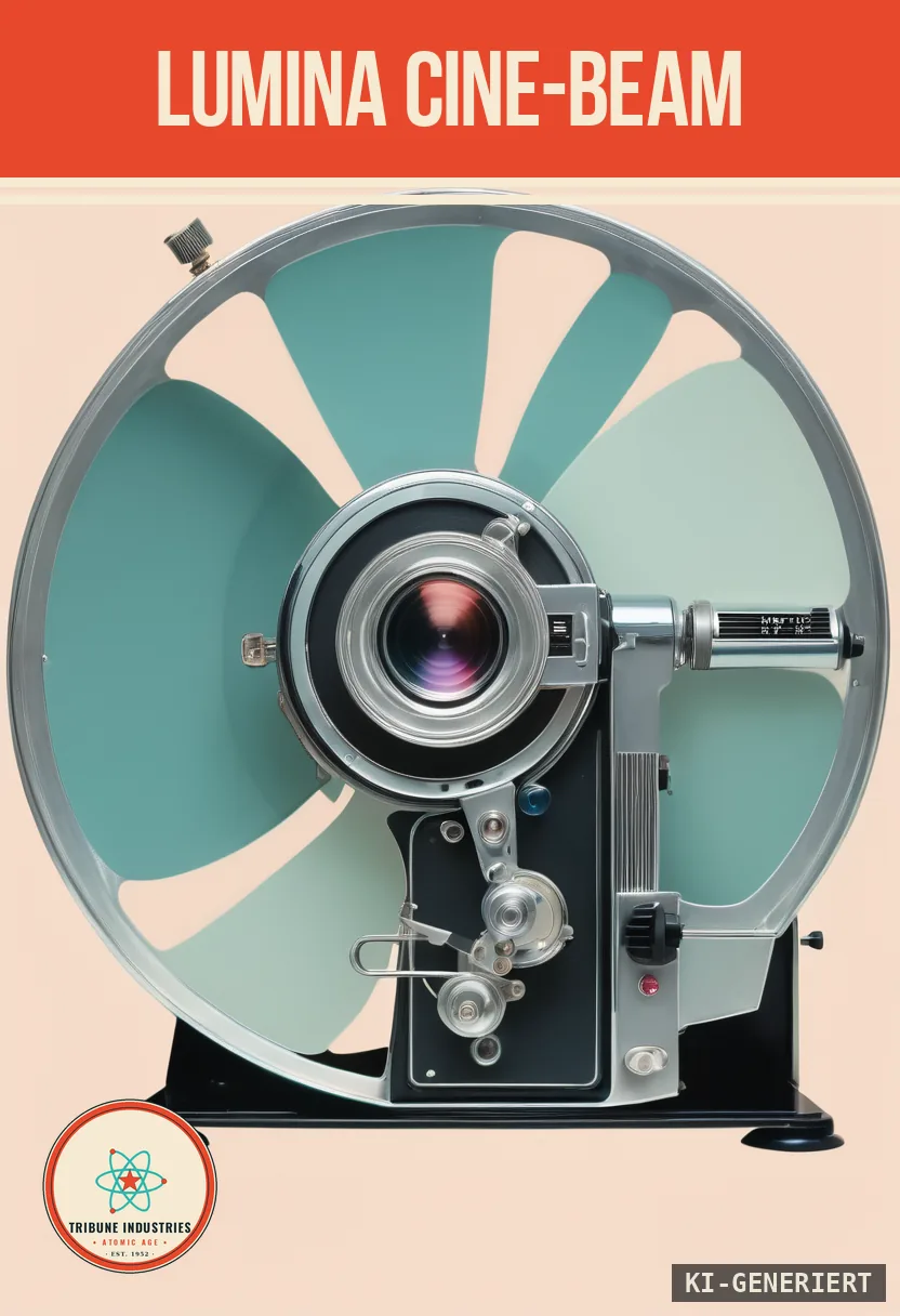 Lumina Cine-Beam — Werbebild im Stil der 1950er
