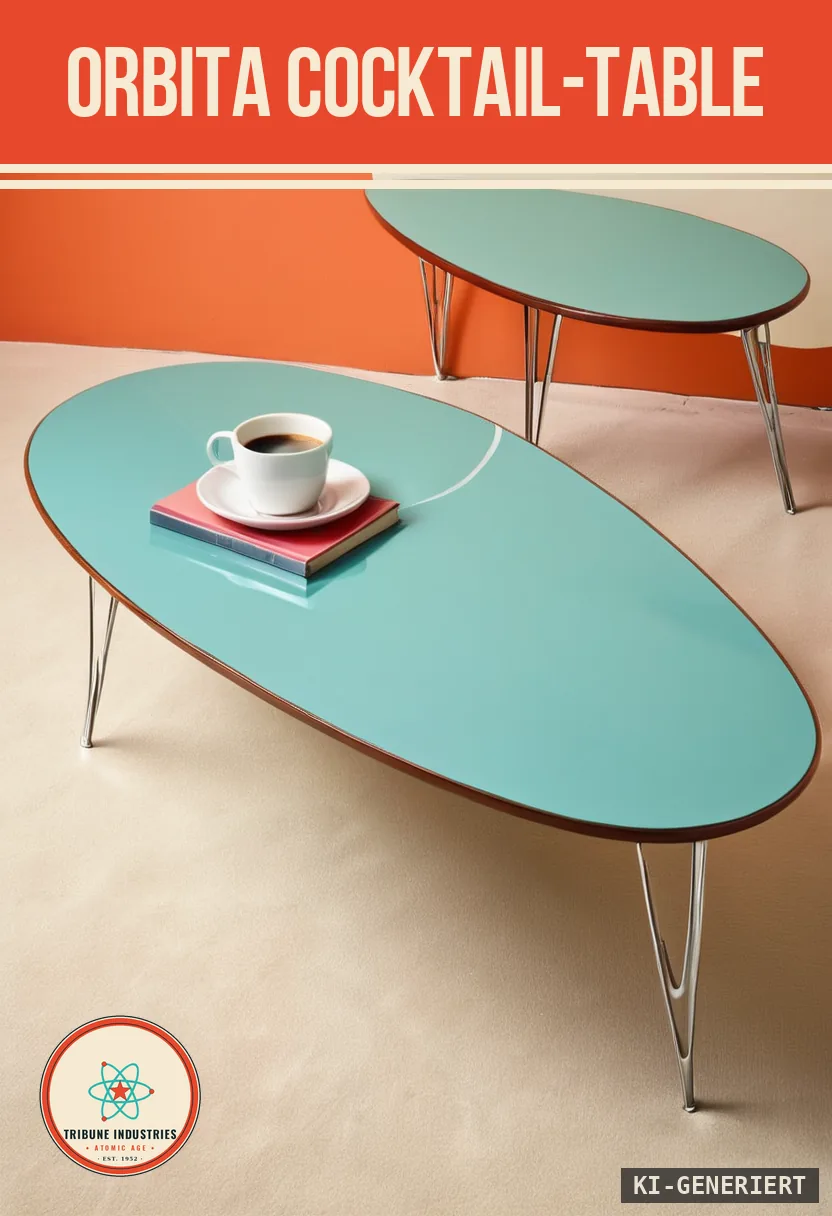 Orbita Cocktail-Table — Werbebild im Stil der 1950er