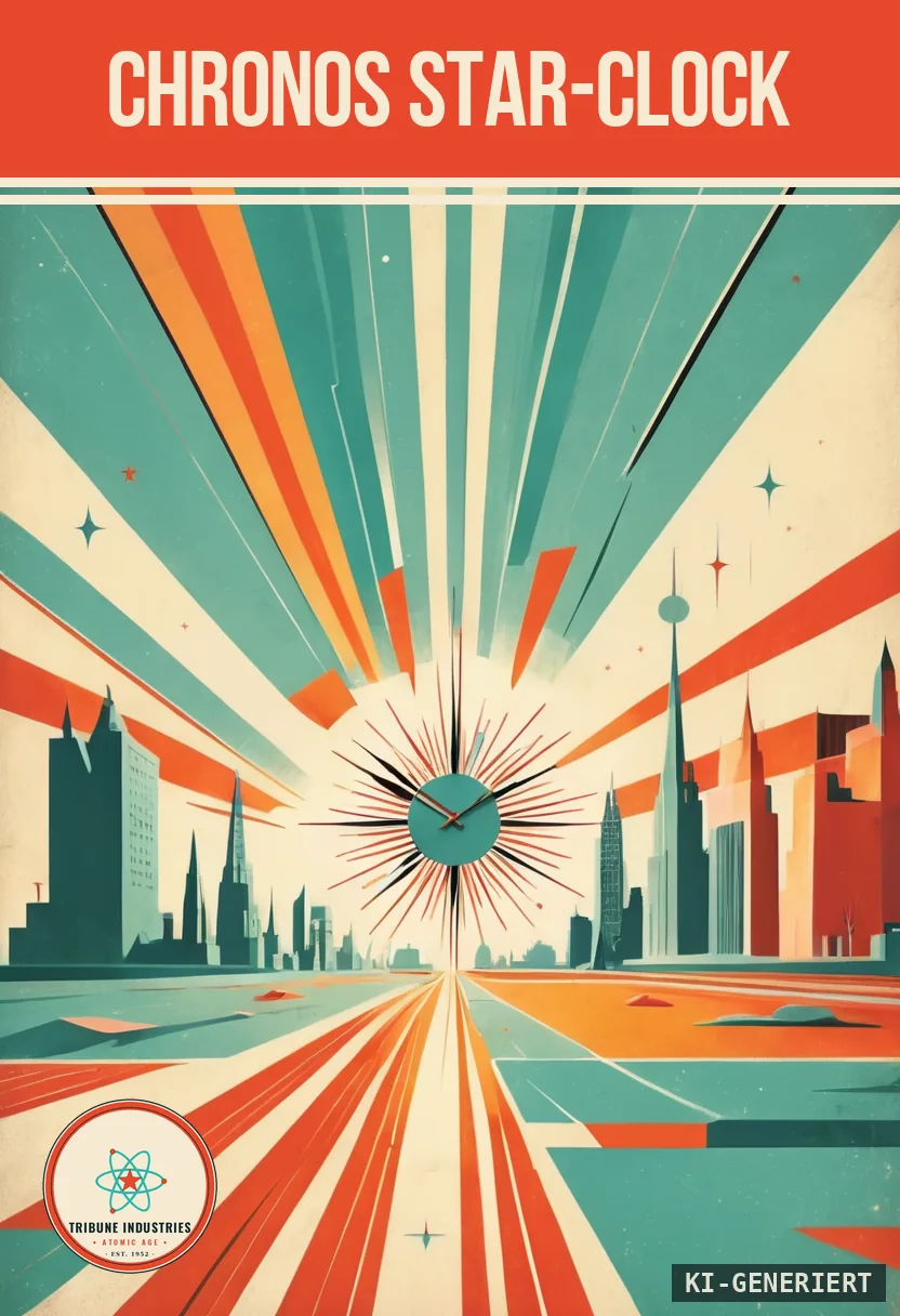 Chronos Star-Clock — Werbebild im Stil der 1950er