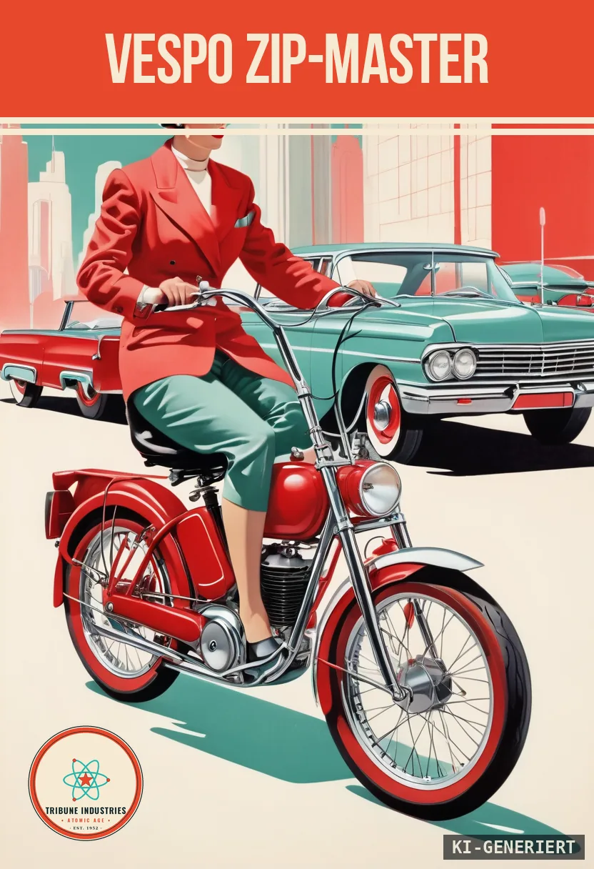 Vespo Zip-Master — Werbebild im Stil der 1950er