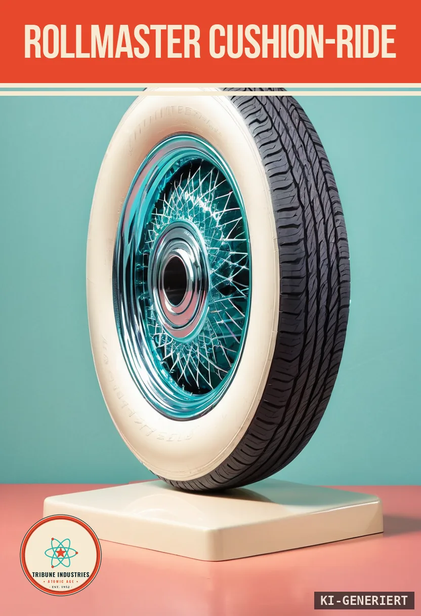 Rollmaster Cushion-Ride — Werbebild im Stil der 1950er