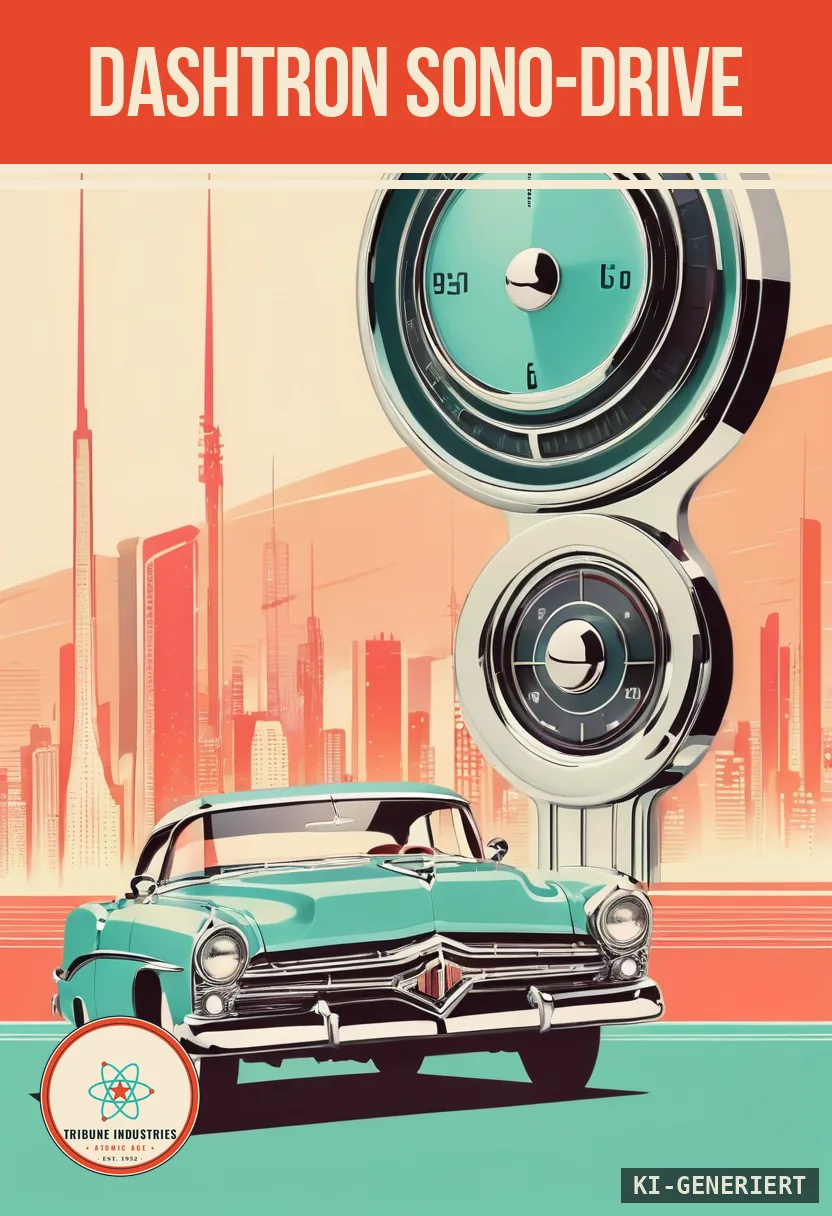 Dashtron Sono-Drive — Werbebild im Stil der 1950er
