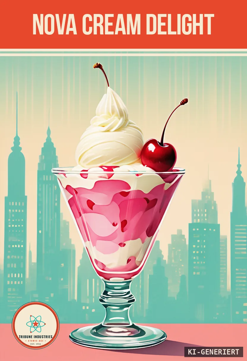 Nova Cream Delight — Werbebild im Stil der 1950er