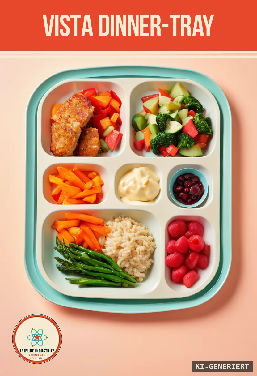 Vista Dinner-Tray — Werbebild im Stil der 1950er