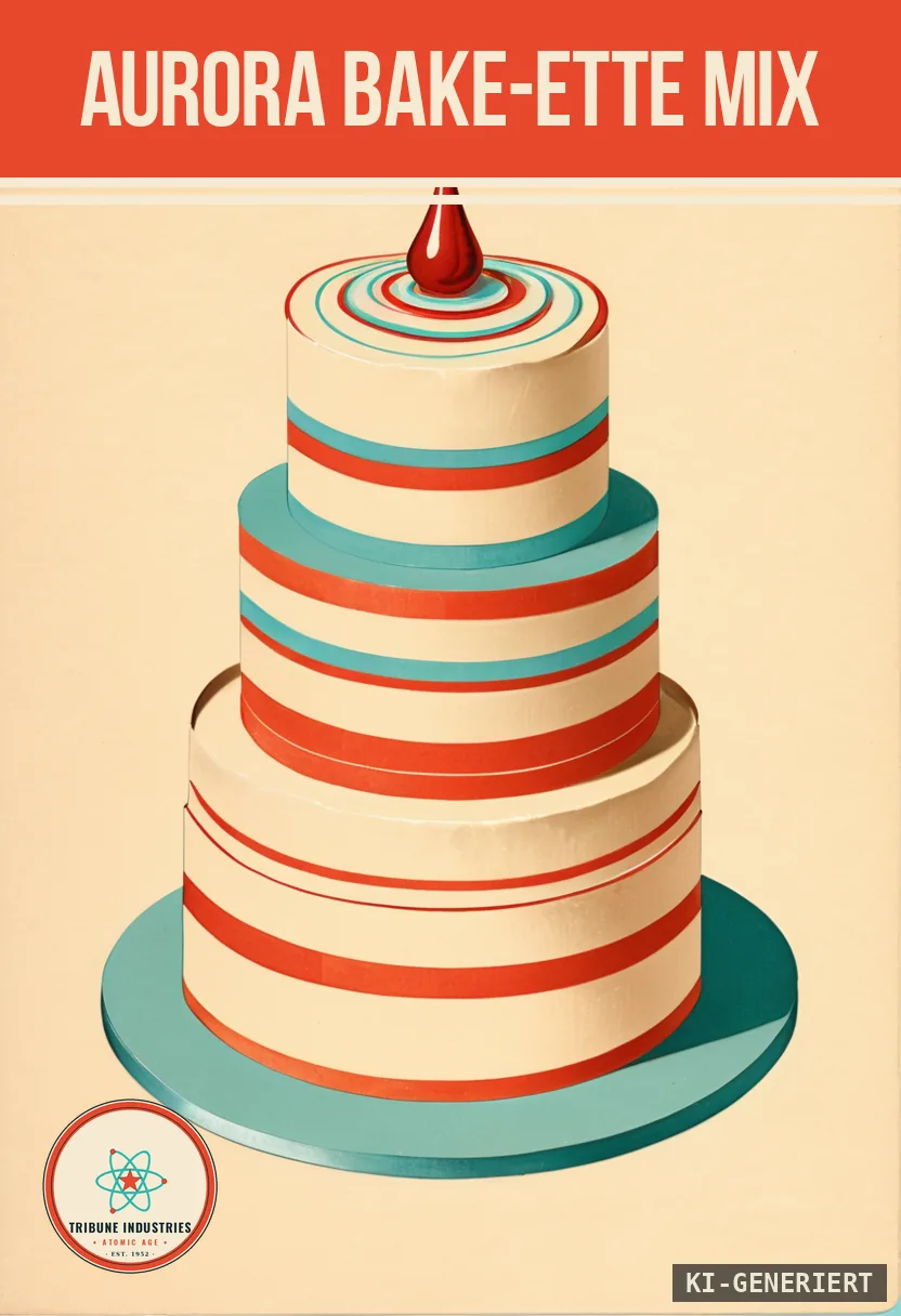 Aurora Bake-Ette Mix — Werbebild im Stil der 1950er
