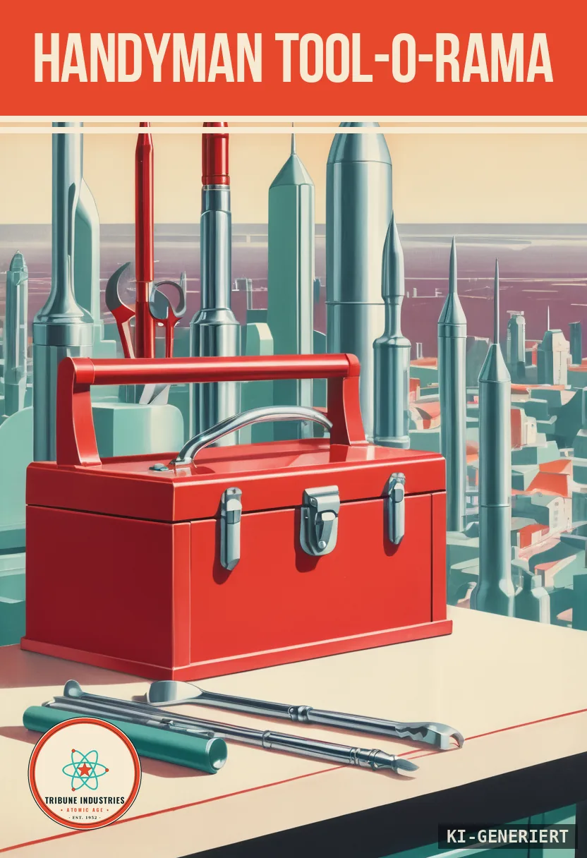 Handyman Tool-O-Rama — Werbebild im Stil der 1950er