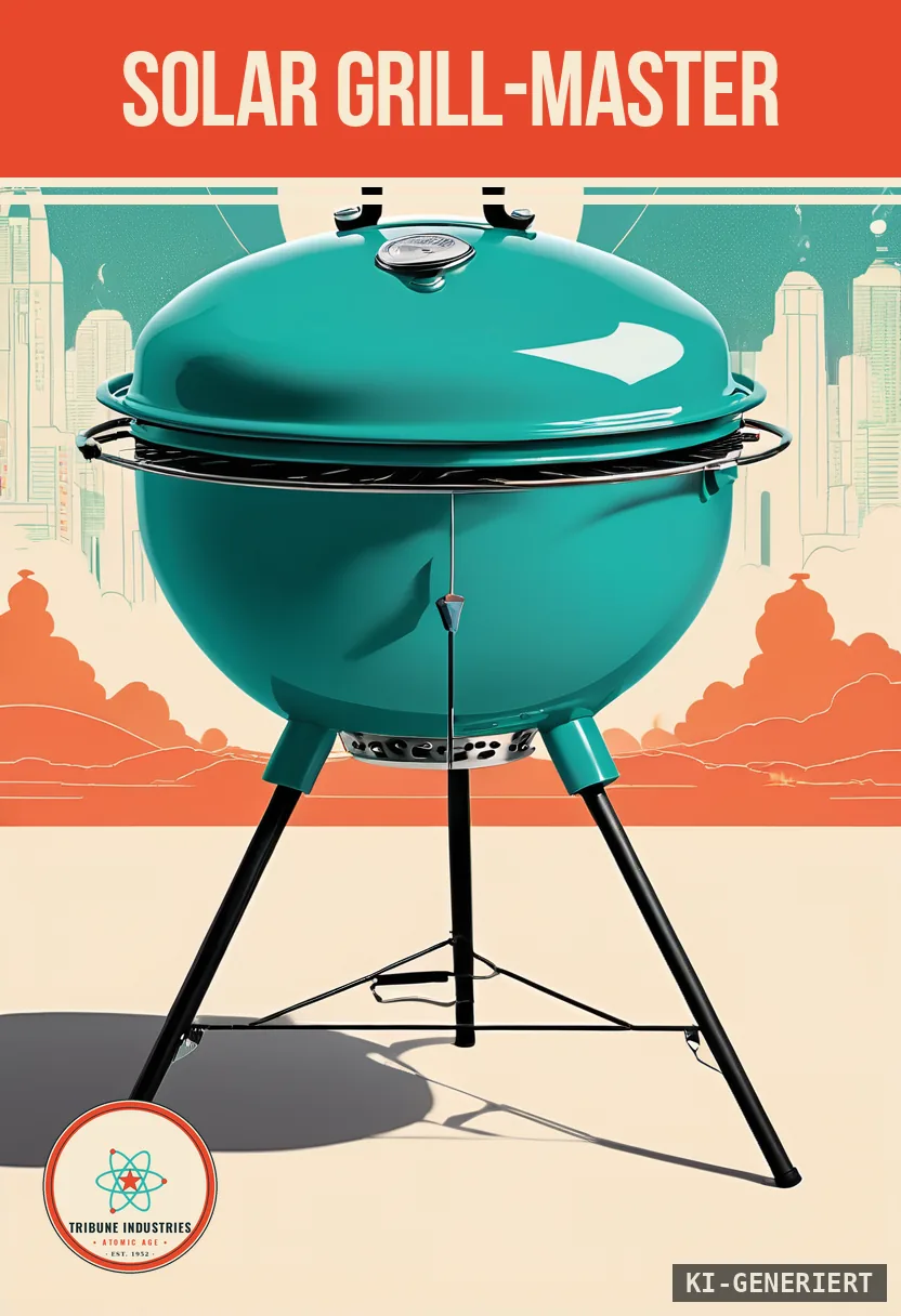 Solar Grill-Master — Werbebild im Stil der 1950er
