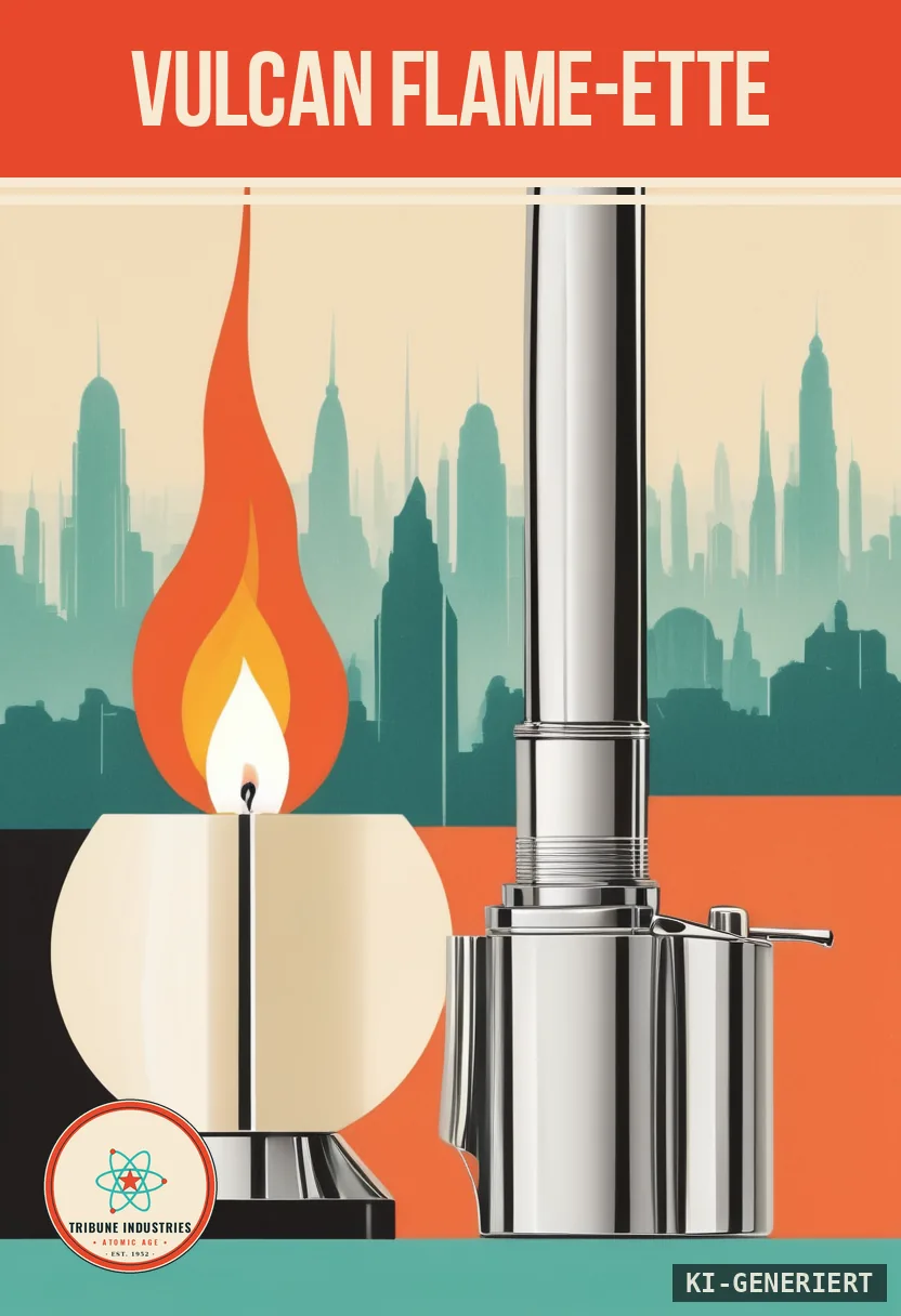 Vulcan Flame-Ette — Werbebild im Stil der 1950er