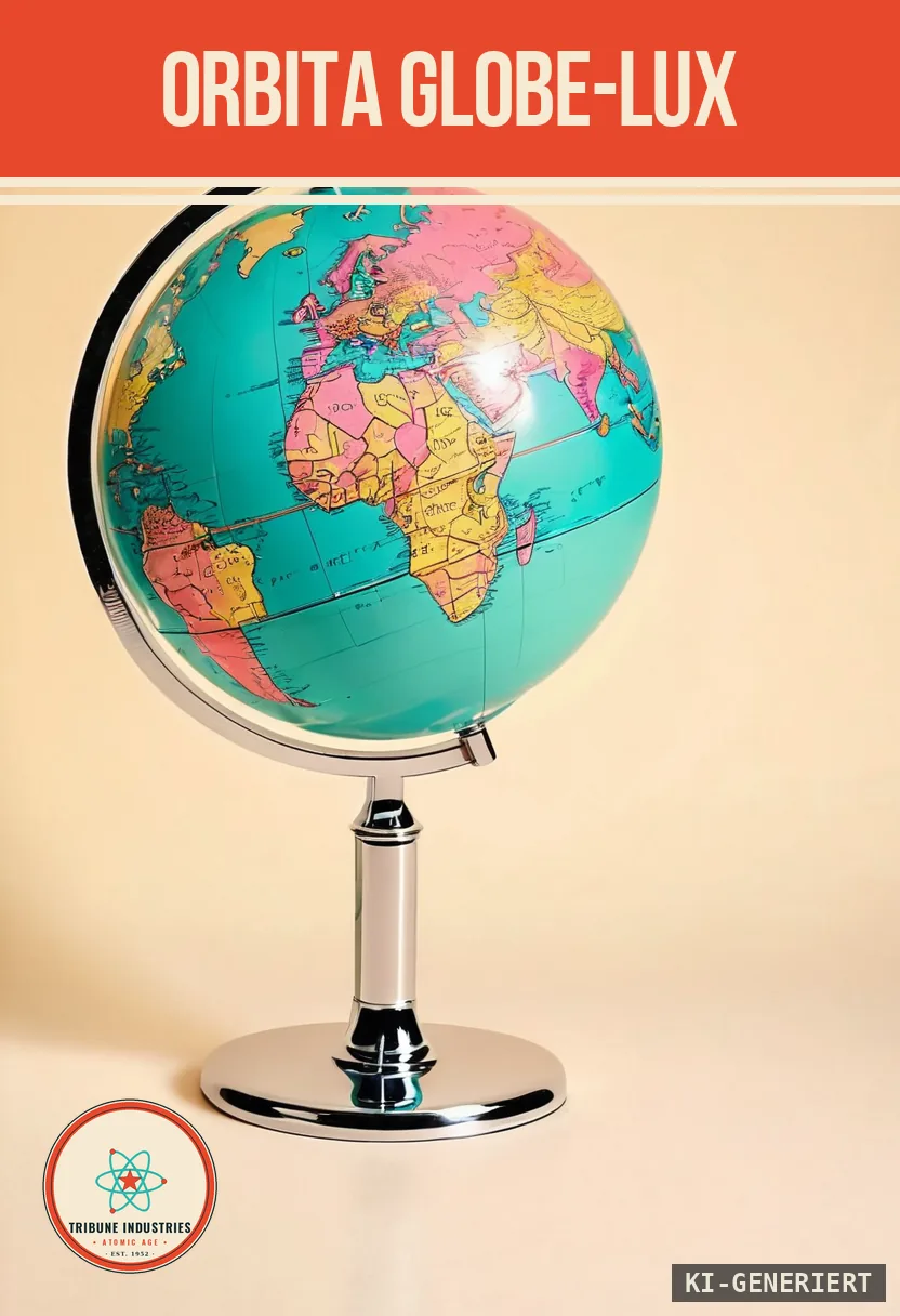Orbita Globe-Lux — Werbebild im Stil der 1950er
